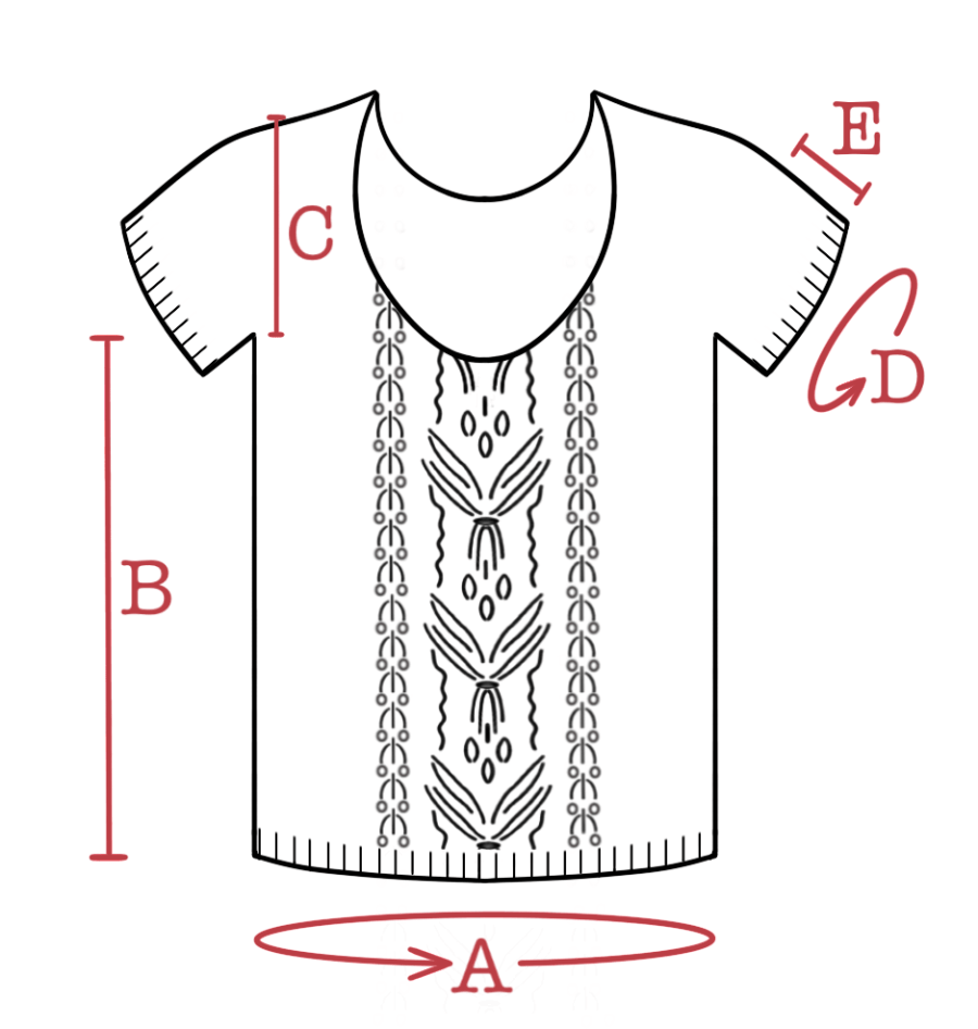Schematic line drawing of Saturn Return tee